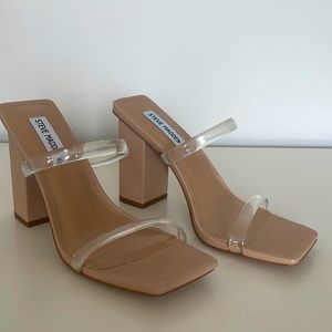 BRAND NEW. Steve Madden Blake Clear heels